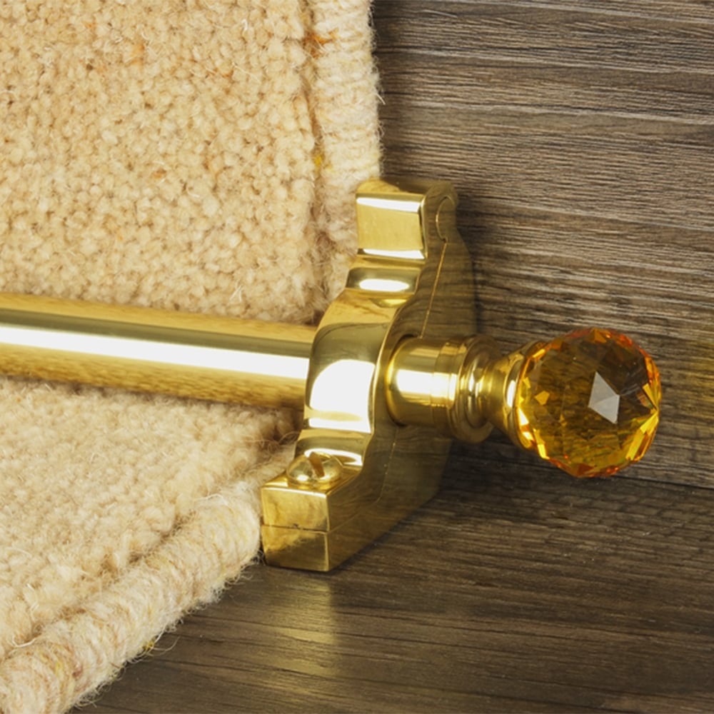Crystal Amber Brass