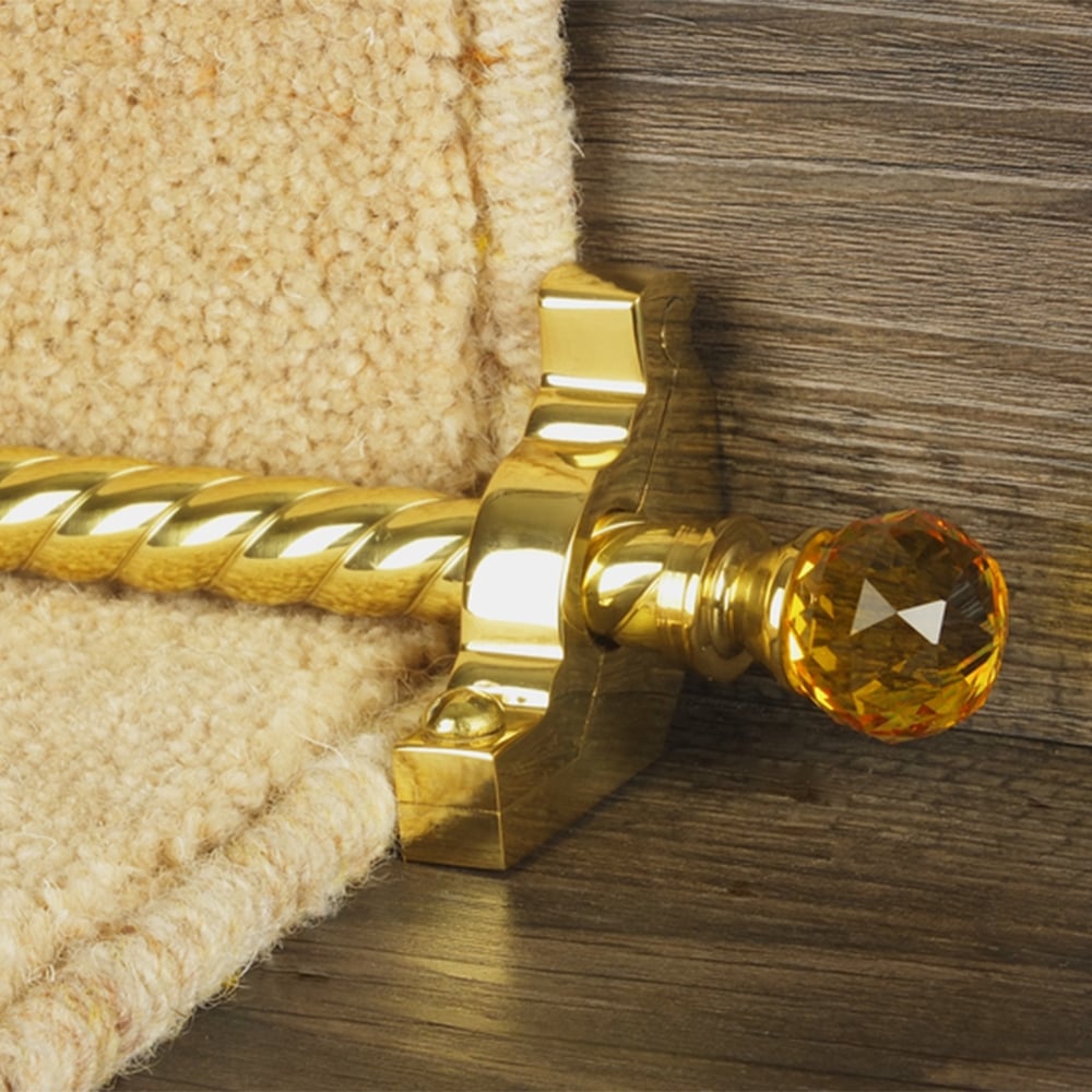 Crystal Amber Brass