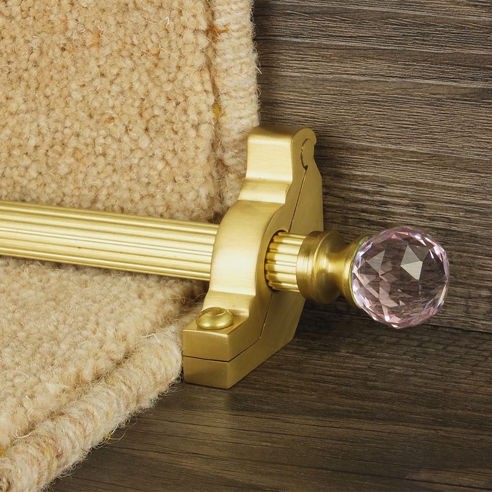 Crystal Rose Satin Brass