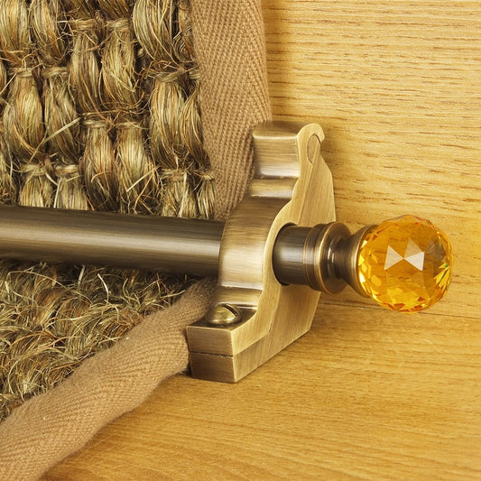Crystal Amber Antique Brass