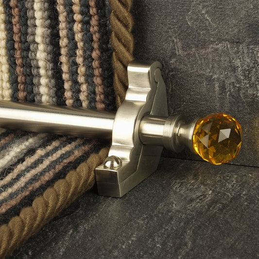 Crystal Amber Satin Nickel